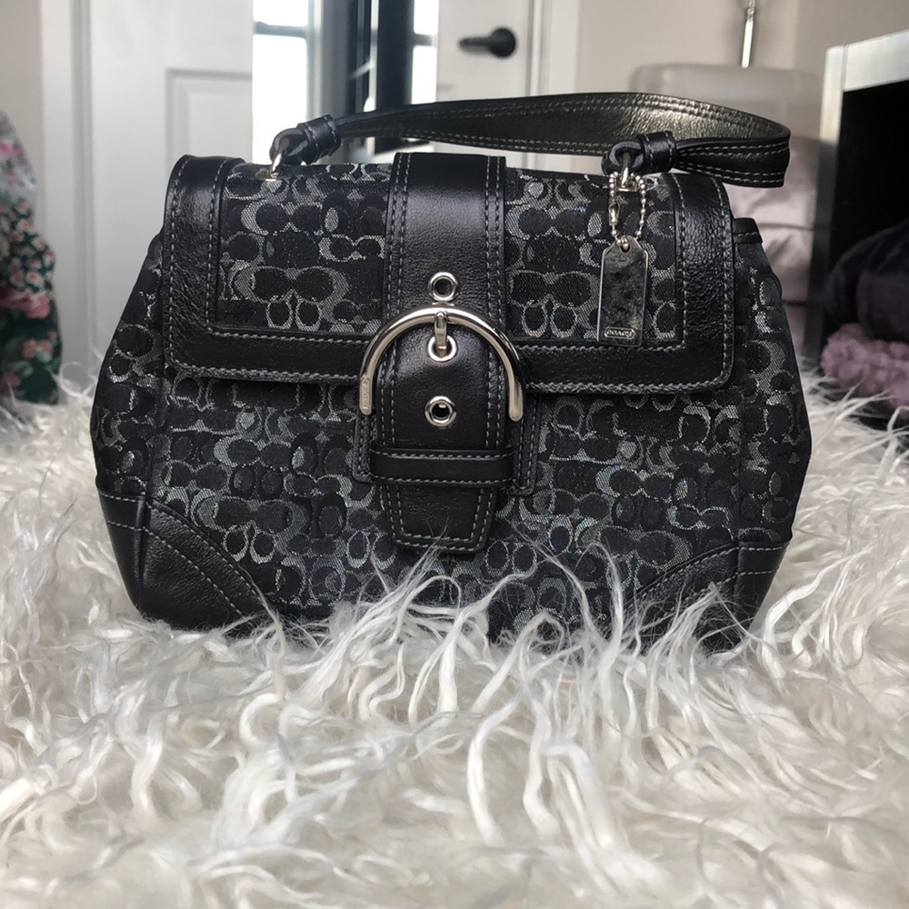 Black & Silver Coach Purse